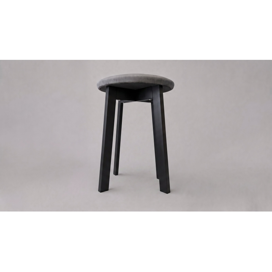 Taburet KUBE, priemer 36 cm, čierna/šedá