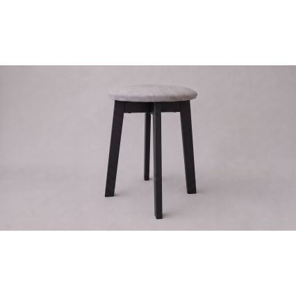 Taburet KUBE, priemer 36 cm, čierna/šedá
