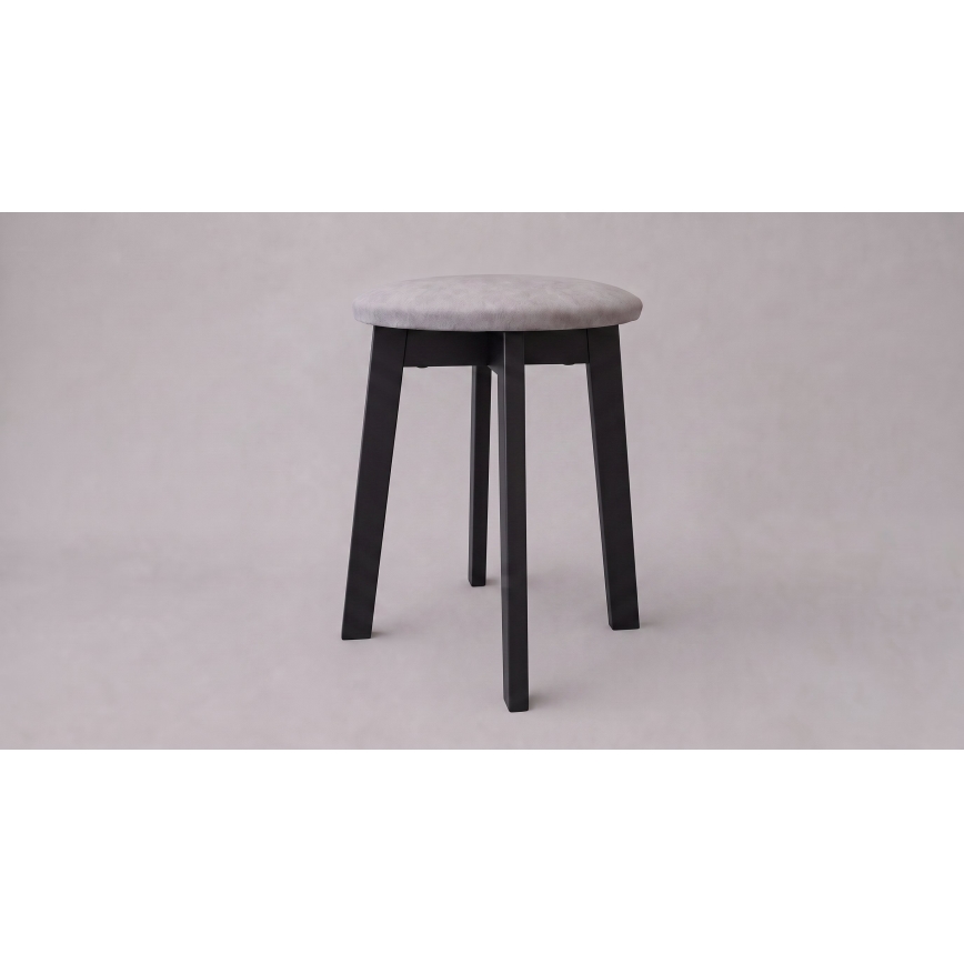 Taburet KUBE, priemer 36 cm, čierna/šedá