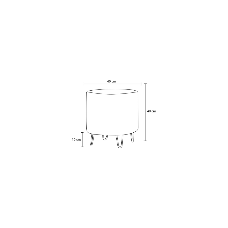 Taburet NANI priemer 40 cm antracit