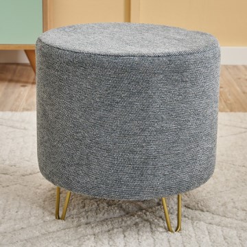 Taburet NANI, priemer 40 cm, sivý