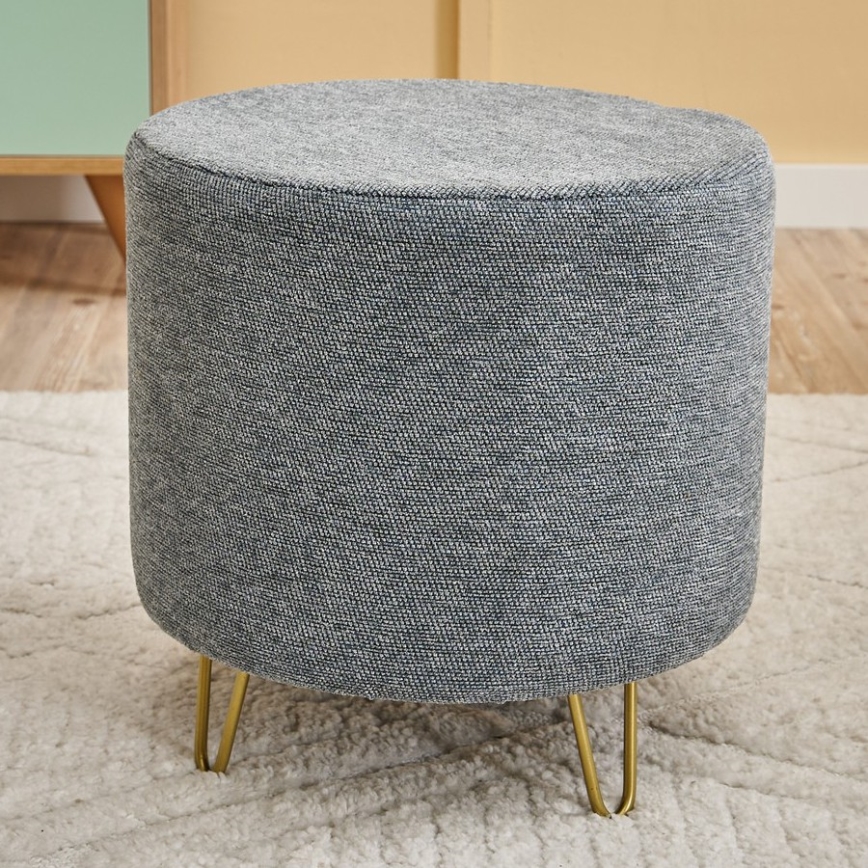 Taburet NANI, priemer 40 cm, sivý