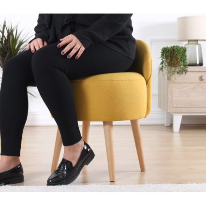 Taburet NIKI, priemer 46 cm, žltý