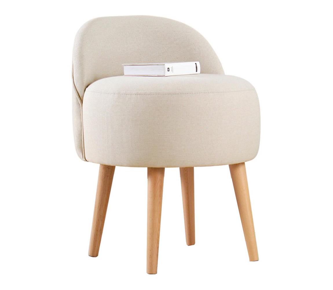 Taburet NIKI Ø 46 cm, krémový 209FLF1151