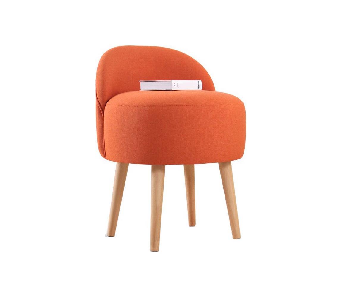 Taburet NIKI Ø 46 cm, oranžový 209FLF1149