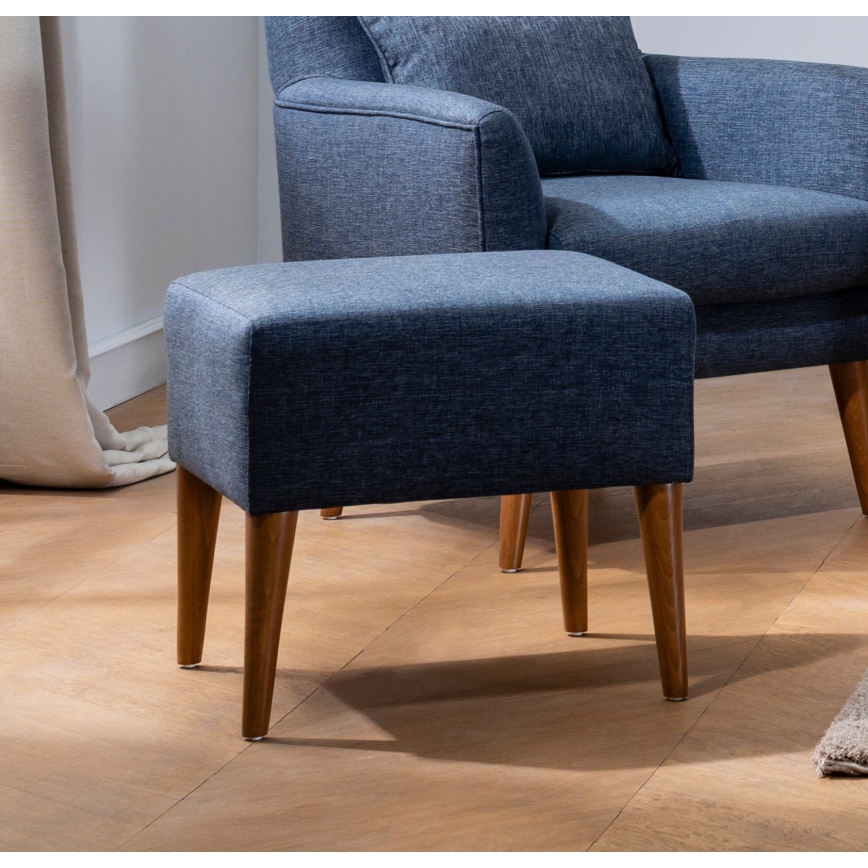 Taburet NIMO 46x50 cm modrý