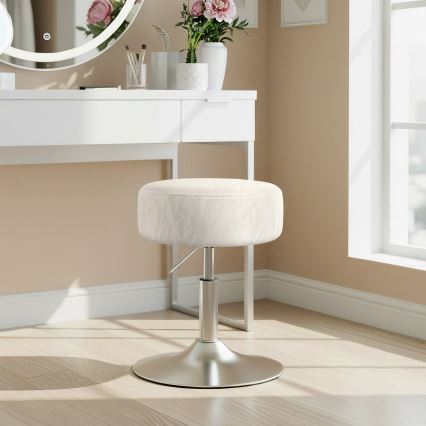 Taburet NUBE, priemer 38,5 cm, biely