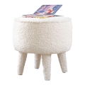 Taburet PIXI, priemer 38 cm, biely