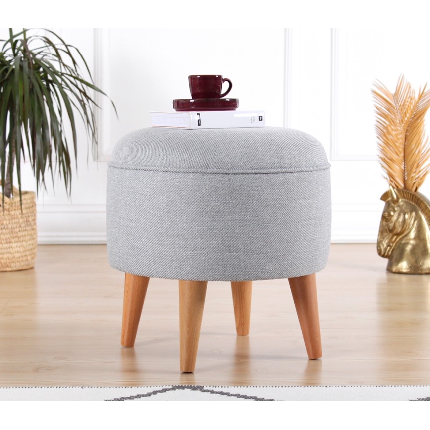 Taburet PIXI, priemer 40 cm, sivý