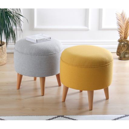 Taburet PIXI, priemer 40 cm, sivý