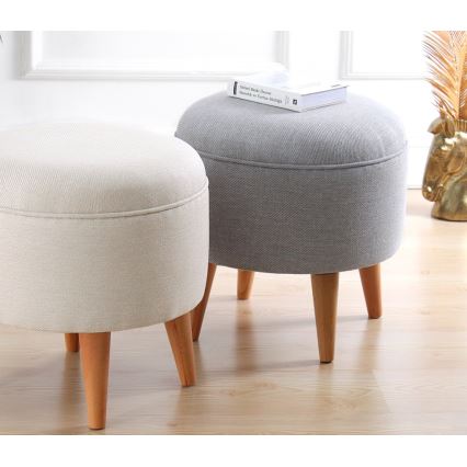 Taburet PIXI, priemer 40 cm, sivý