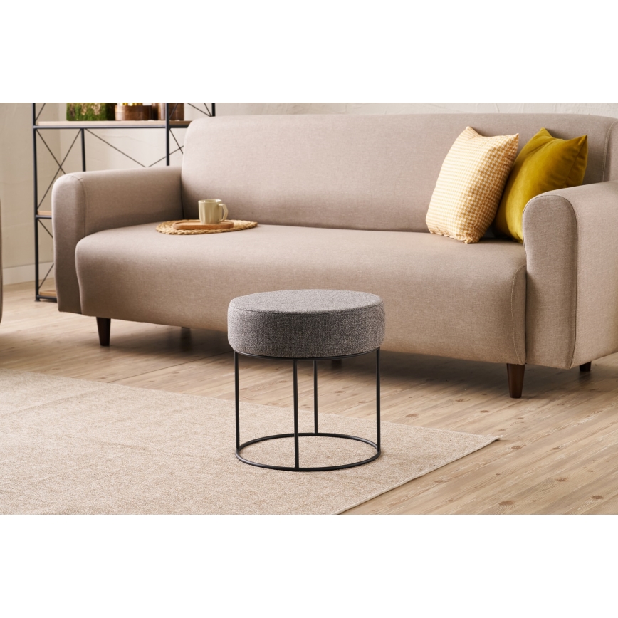 Taburet RELO, priemer 40 cm, antracit