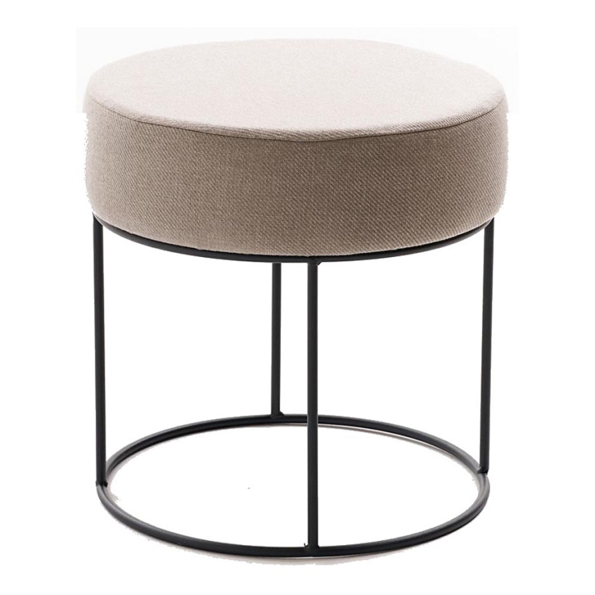 Taburet RELO, priemer 40 cm, béžový