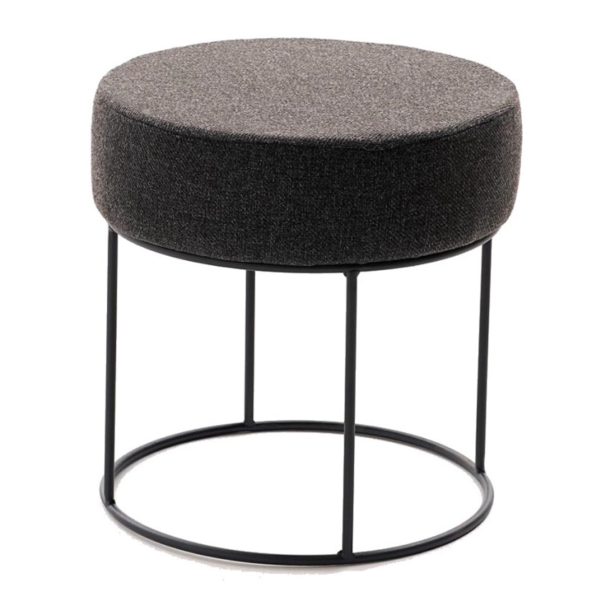 Taburet RELO, priemer 40 cm, tmavohnedý