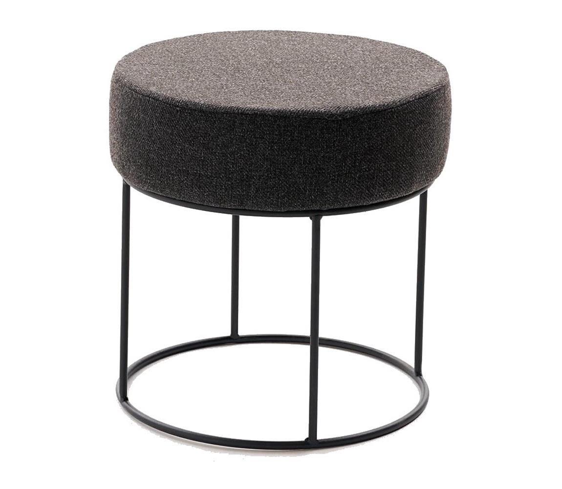 Taburet RELO, priemer 40 cm, tmavohnedý 825BLC5138
