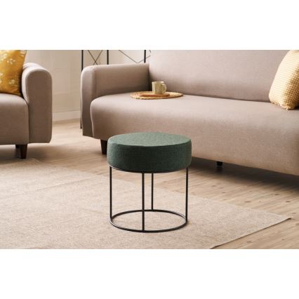 Taburet RELO, priemer 40 cm, zelený