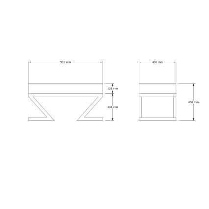Taburet RINA 45x90 cm béžový