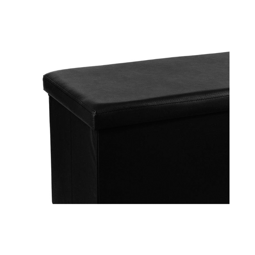 Taburet s úložným priestorom 2v1 76,6x37,5 cm čierna