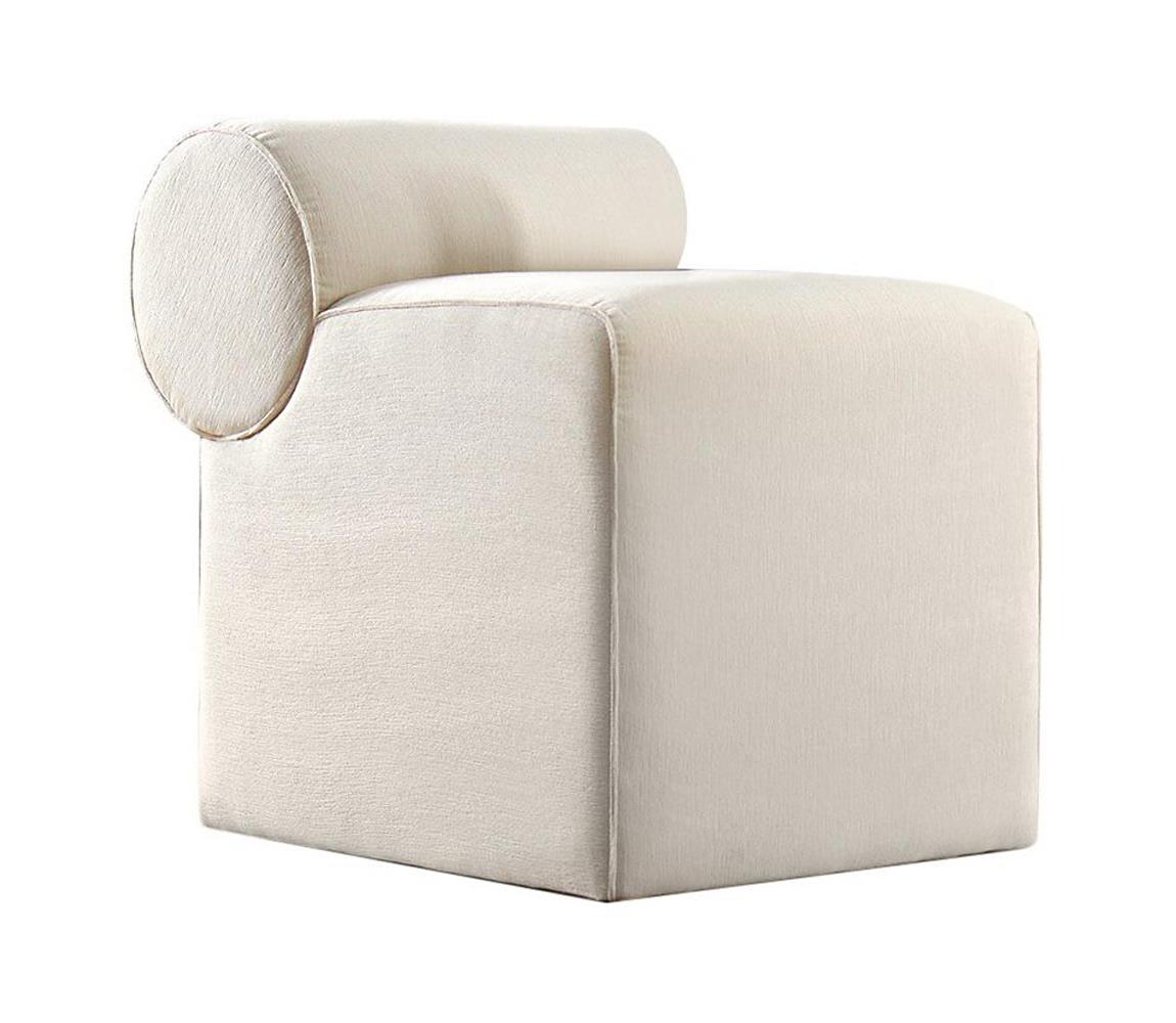 Taburet TIKI 47x45 cm krémový 209FLF1378