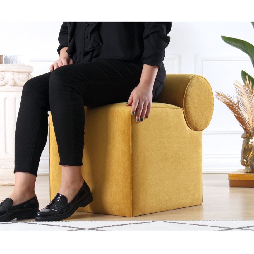 Taburet TIKI 47x45 cm žltý