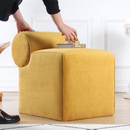 Taburet TIKI 47x45 cm žltý