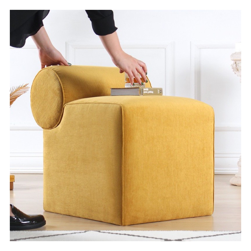 Taburet TIKI 47x45 cm žltý