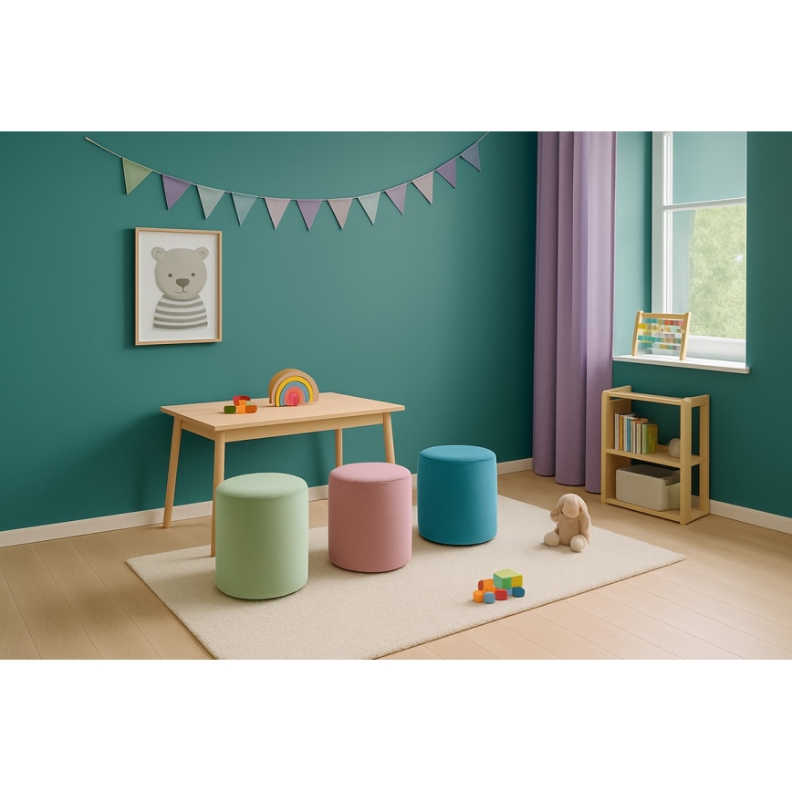 Taburet VEX, priemer 36 cm, svetlozelený