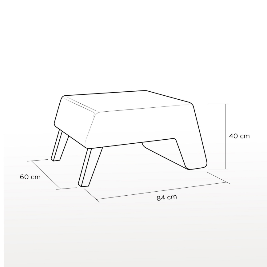 Taburetka KATE 40x84 cm červená