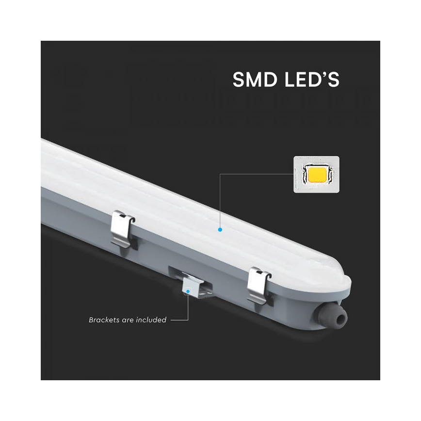 LED technické žiarivkové svietidlo s núdzovým modulom LED/48W/230V 6500K IP65 2200 mAh 150 cm
