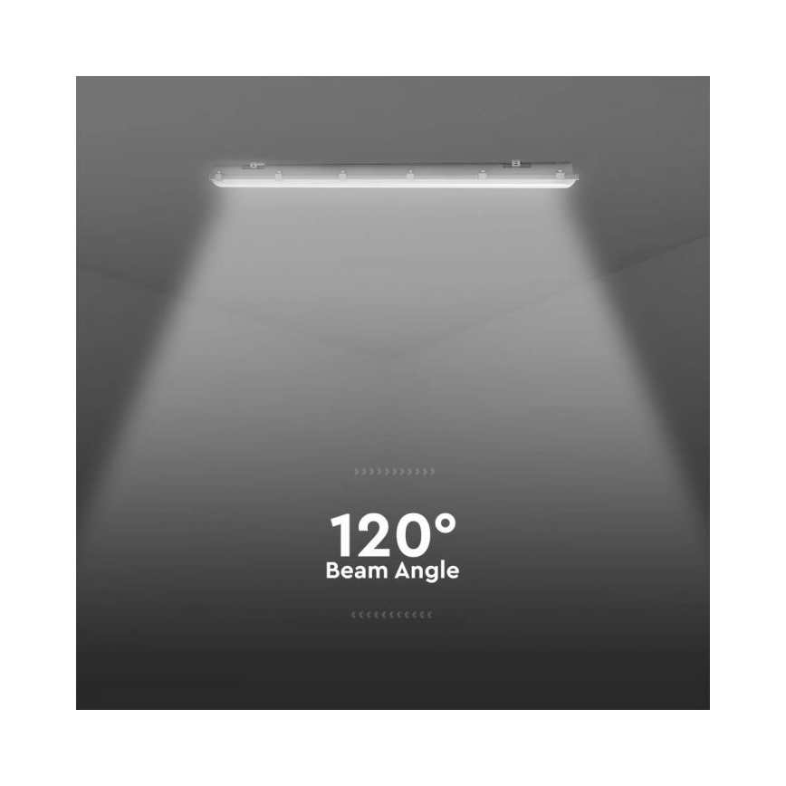 LED technické žiarivkové svietidlo s núdzovým modulom LED/48W/230V 6500K IP65 2200 mAh 150 cm