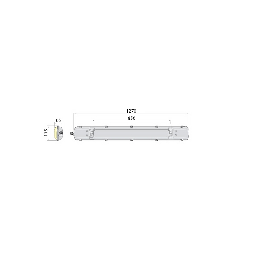Technické žiarivkové svietidlo 2xG13/18W/230V IP65 1270 mm