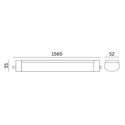 Technické žiarivkové svietidlo LED/48W/230V IP65 4000K 156 cm