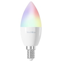 TechToy - LED RGB Inteligentná stmievateľná žiarovka E14/4,4W/230V 2700-6500K Wi-Fi