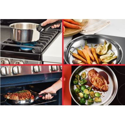 Tefal - 3-dielna nerezová sada riadu INGENIO COOK