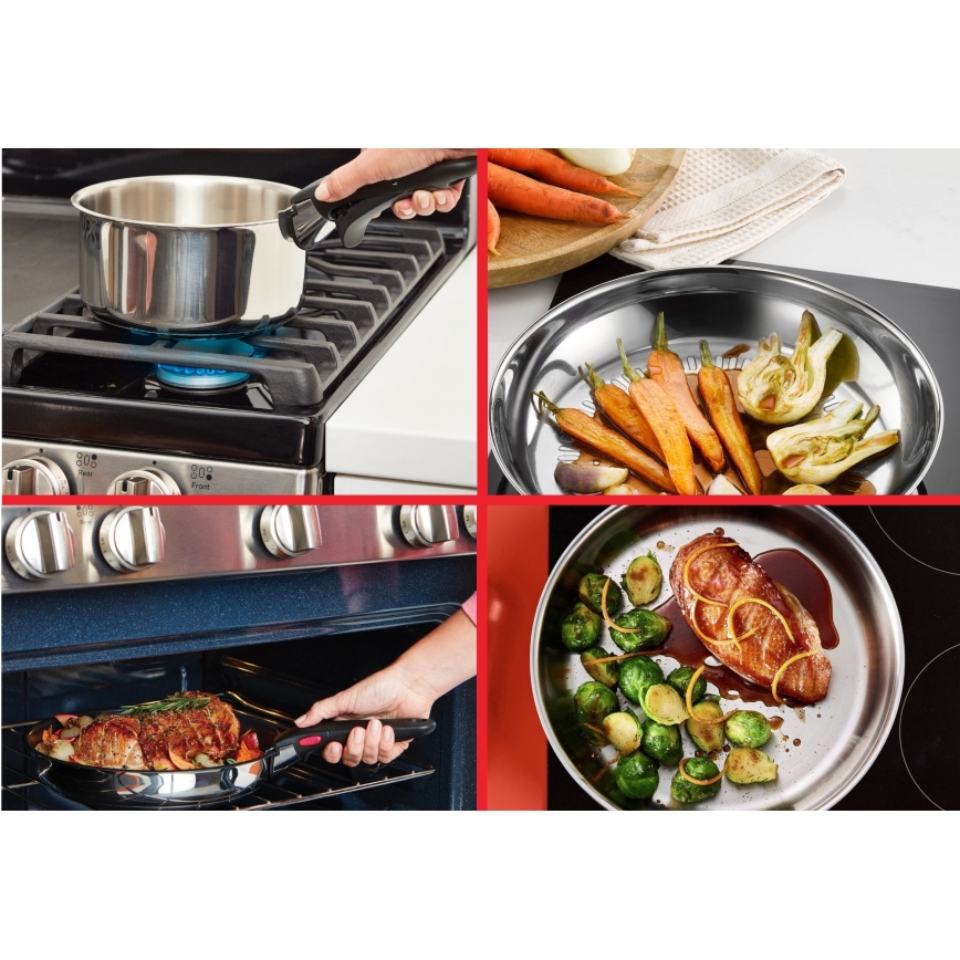 Tefal - 3-dielna nerezová sada riadu INGENIO COOK