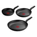 Tefal - 3-dielna sada panvíc DARK ESSENTIAL