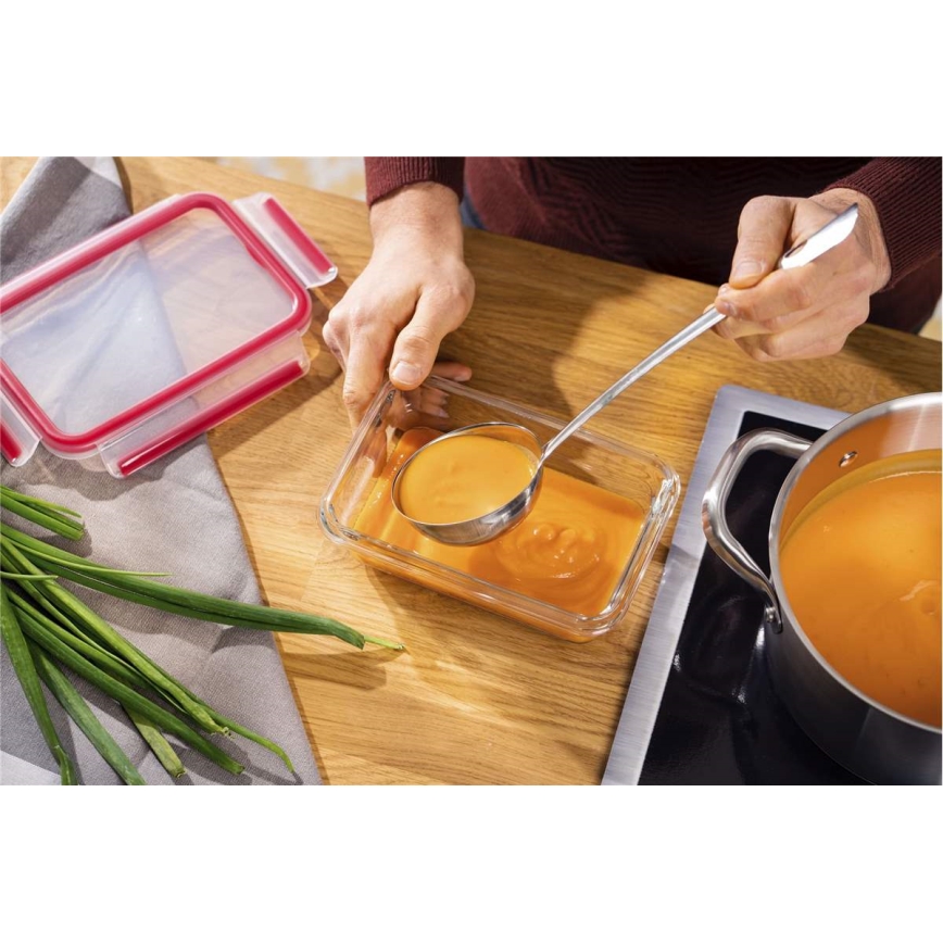 Tefal - Dóza na potraviny 0,7 l MSEAL GLASS červená/sklo