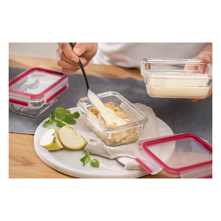 Tefal - Dóza na potraviny 1,1 l MSEAL GLASS červená/sklo