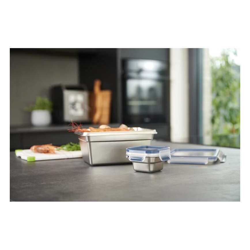 Tefal - Dóza na potraviny 2 l MSEAL STEEL modrá/nerez