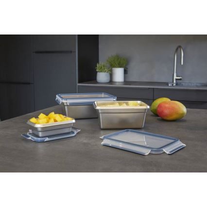 Tefal - Dóza na potraviny 2 l MSEAL STEEL modrá/nerez