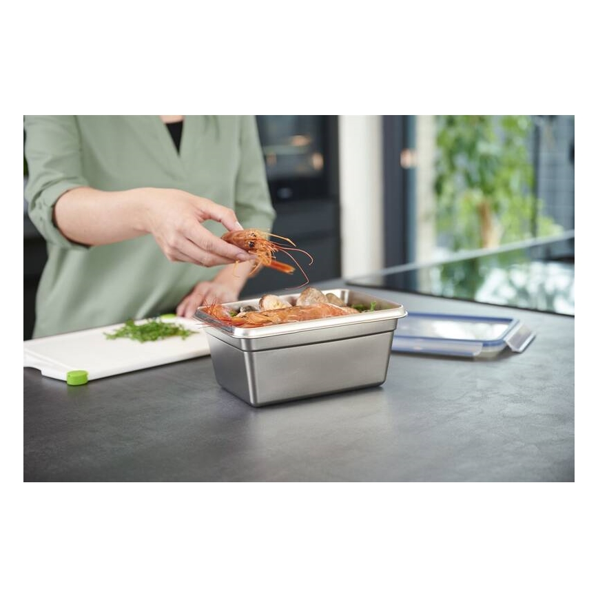 Tefal - Dóza na potraviny 2 l MSEAL STEEL modrá/nerez