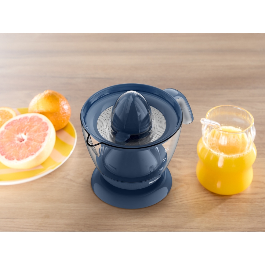 Tefal - Elektrický odšťavovač na citrusy MORNING CITRUS PRESS 0,8 l 25W/230V modrá