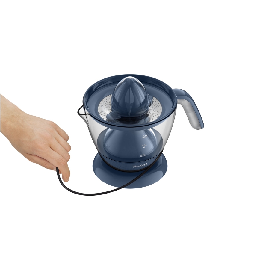 Tefal - Elektrický odšťavovač na citrusy MORNING CITRUS PRESS 0,8 l 25W/230V modrá
