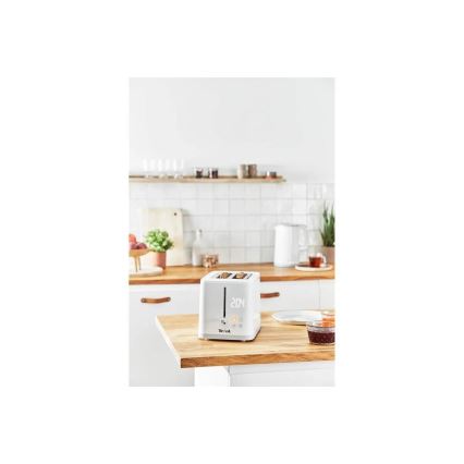 Tefal - Hriankovač s dvomi otvormi SENSE 850W/230V biela