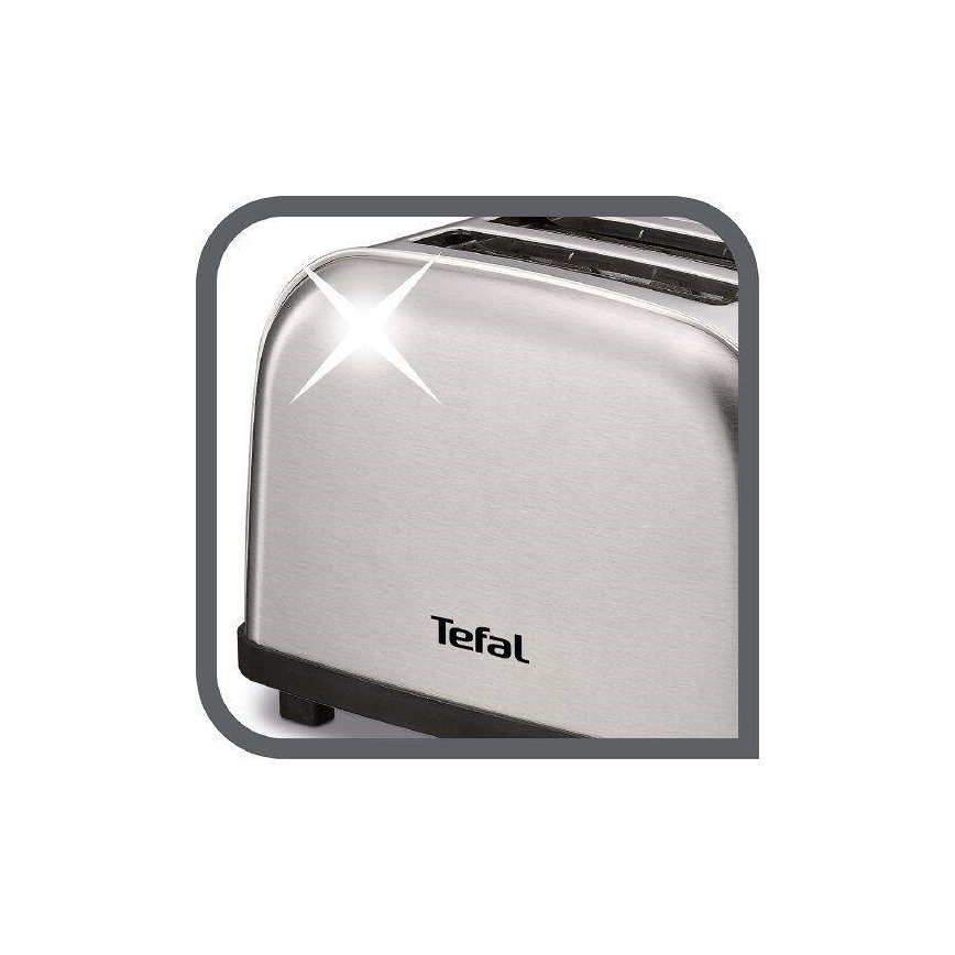 Tefal - Hriankovač s dvomi otvormi ULTRA MINI 700W/230V matný chróm