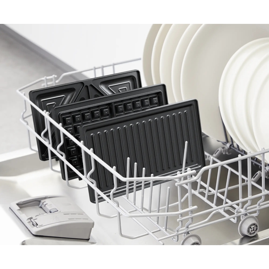 Tefal - Hriankovač ULTRA COMPACT 3v1 700W/230V čierna/matný chróm