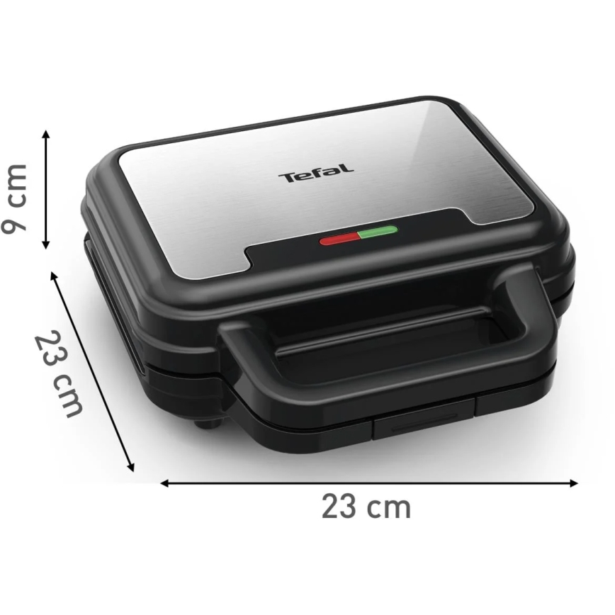 Tefal - Hriankovač ULTRA COMPACT 3v1 700W/230V čierna/matný chróm