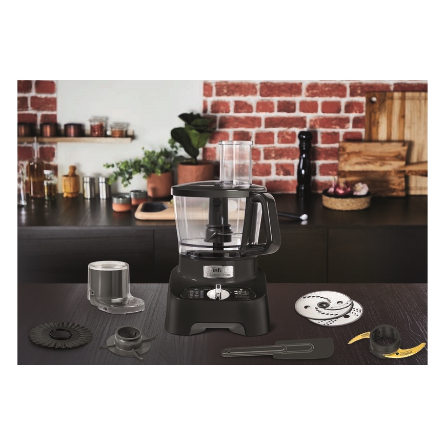 Tefal - Kuchynský robot DOUBLE FORCE 1000W/230V čierna