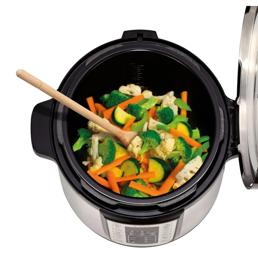 Tefal - Multifunkčný elektrický tlakový hrniec ALL IN ONE POT 1100W/230V matný chróm/čierna