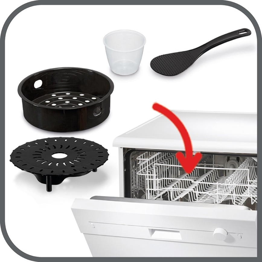 Tefal - Multifunkčný elektrický tlakový hrniec ALL IN ONE POT 1100W/230V matný chróm/čierna